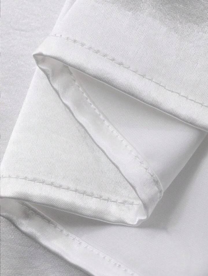 Men's Solid White Satin Poplin Shirt